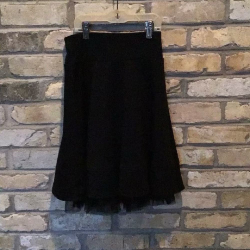 Black clip dot skirt XS
